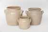 Trio Vintage French Burgundy Confit Pots