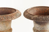 Pair Small Vintage French Cast Iron urns