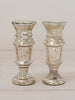 Pair Antique French Handpainted Mercury Glass Ornaments - Decorative Antiques UK - 1