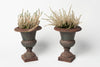 Pair Vintage French Cast Iron Urns