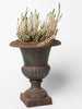 Pair Vintage French Cast Iron Urns