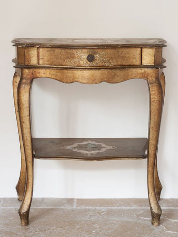 Pretty Vintage Venetian Style Side table with drawer - Decorative Antiques UK  - 1