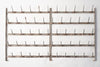 Antique French Galvanised Zinc Bottle Drying Wall rack