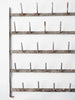 Antique French Galvanised Zinc Bottle Drying Wall rack