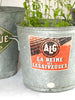 Collection Vintage French Galvanised Wash Tubs