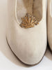 Vintage French Linen Wedding shoes from the 1930's