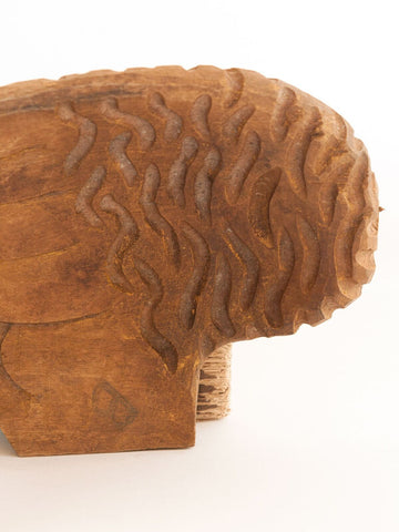 Antique Italian Hand Carved Wooden Angel Wing Fragment