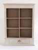 Beautiful Painted Vintage Pigeon hole Wall unit with single drawer