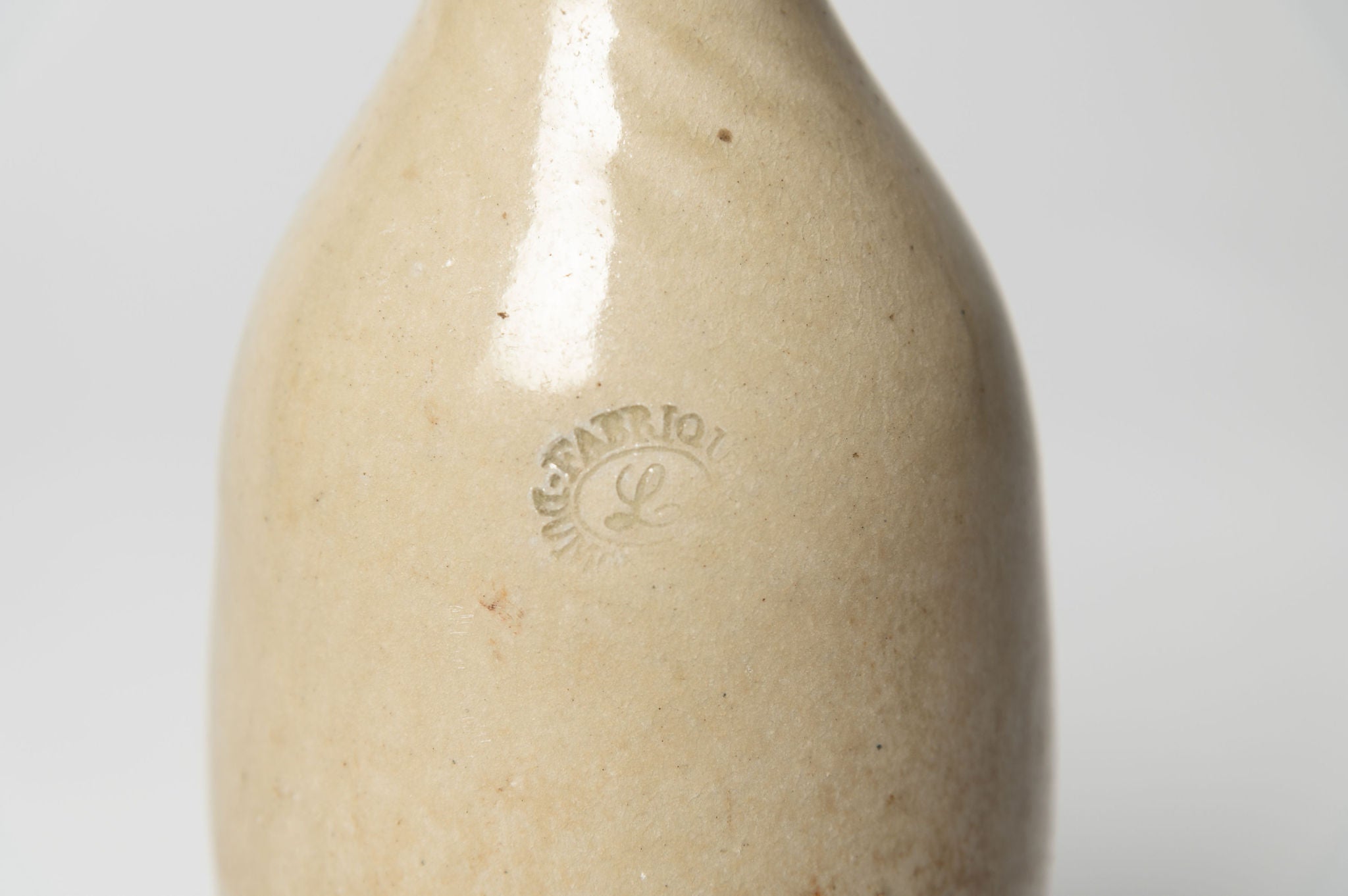 Antique 19th Century French Stoneware Cider bottle