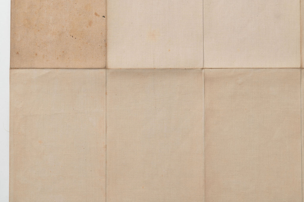 Rare Antique linen fabric backed French Map of Clamecy, dated 1845