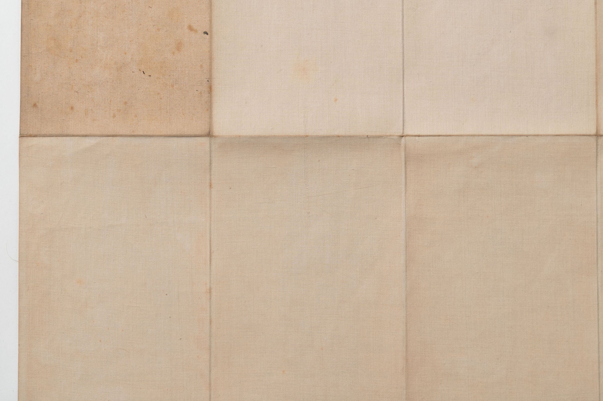 Rare Antique linen fabric backed French Map of Clamecy, dated 1845