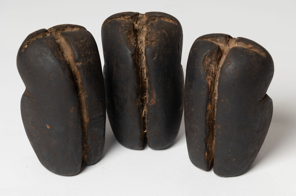 Vintage burmese wooden owl moulds