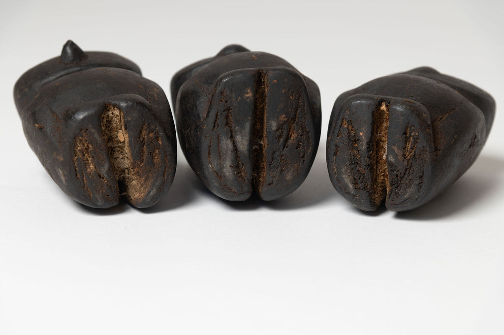 Vintage burmese wooden owl moulds