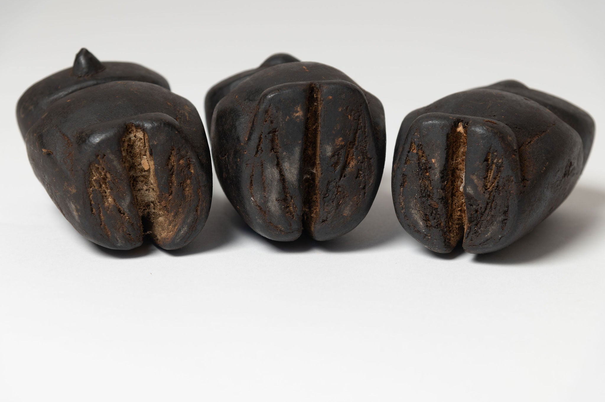 Vintage burmese wooden owl moulds