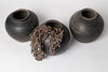 Vintage hand made chinese black pots, smaller size