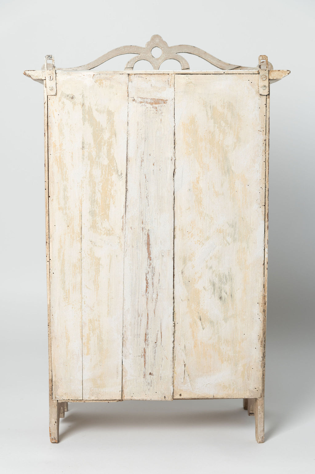 Antique French glazed wall cabinet