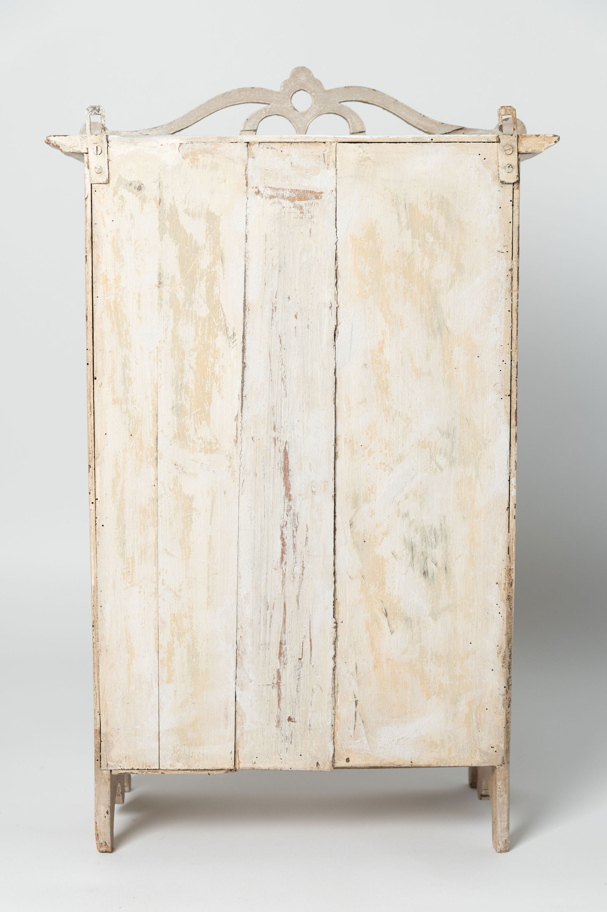 Antique French glazed wall cabinet