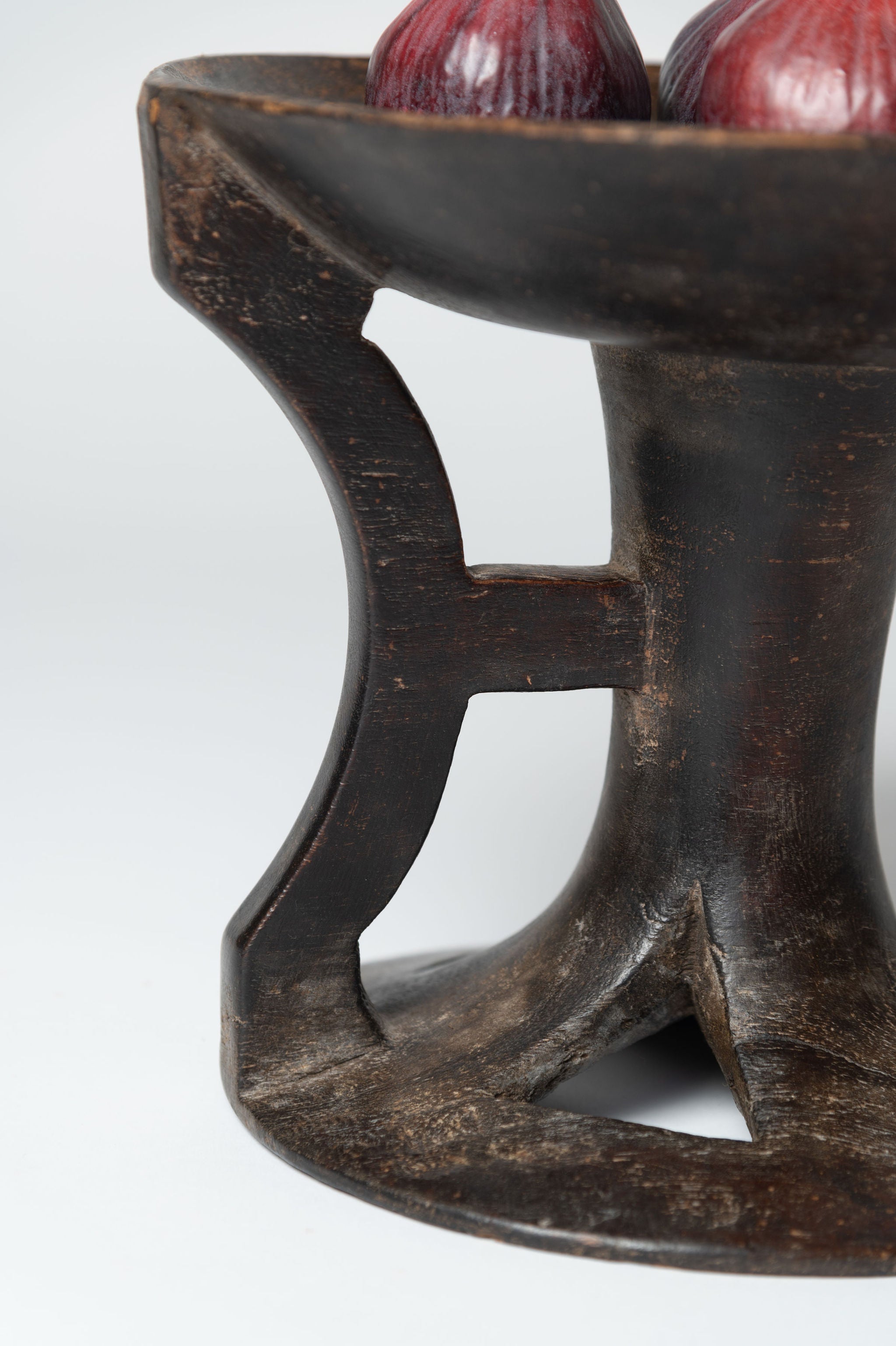 Antique Nagaland wooden pedestal bowls