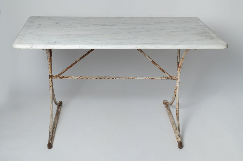 Antique 19th century french marble top bistro table