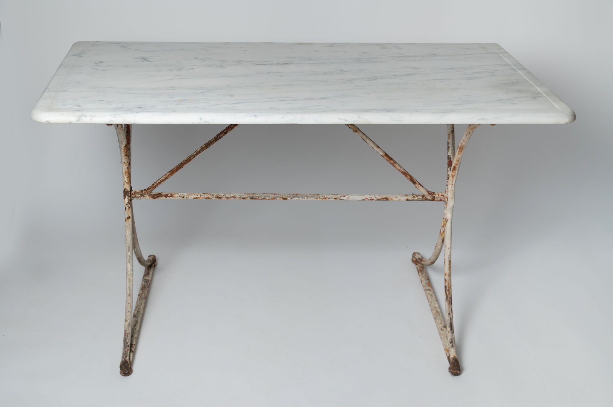 Antique 19th century french marble top bistro table