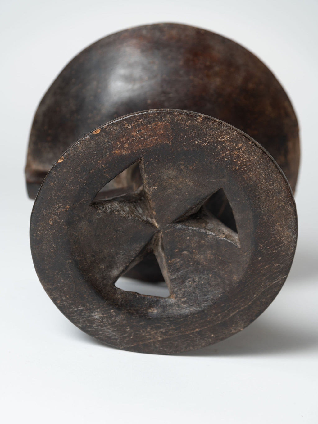 Antique Nagaland wooden pedestal bowls