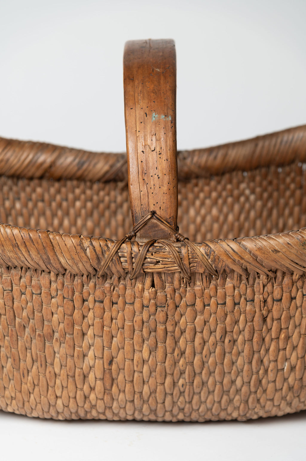 Handwoven antique chinese reed basket