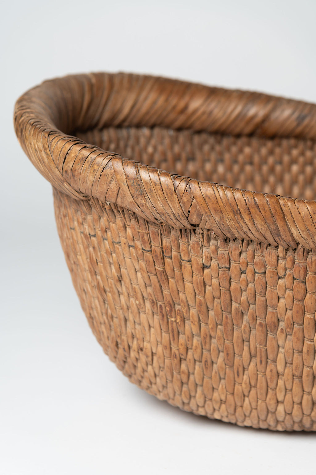 Handwoven antique chinese reed basket