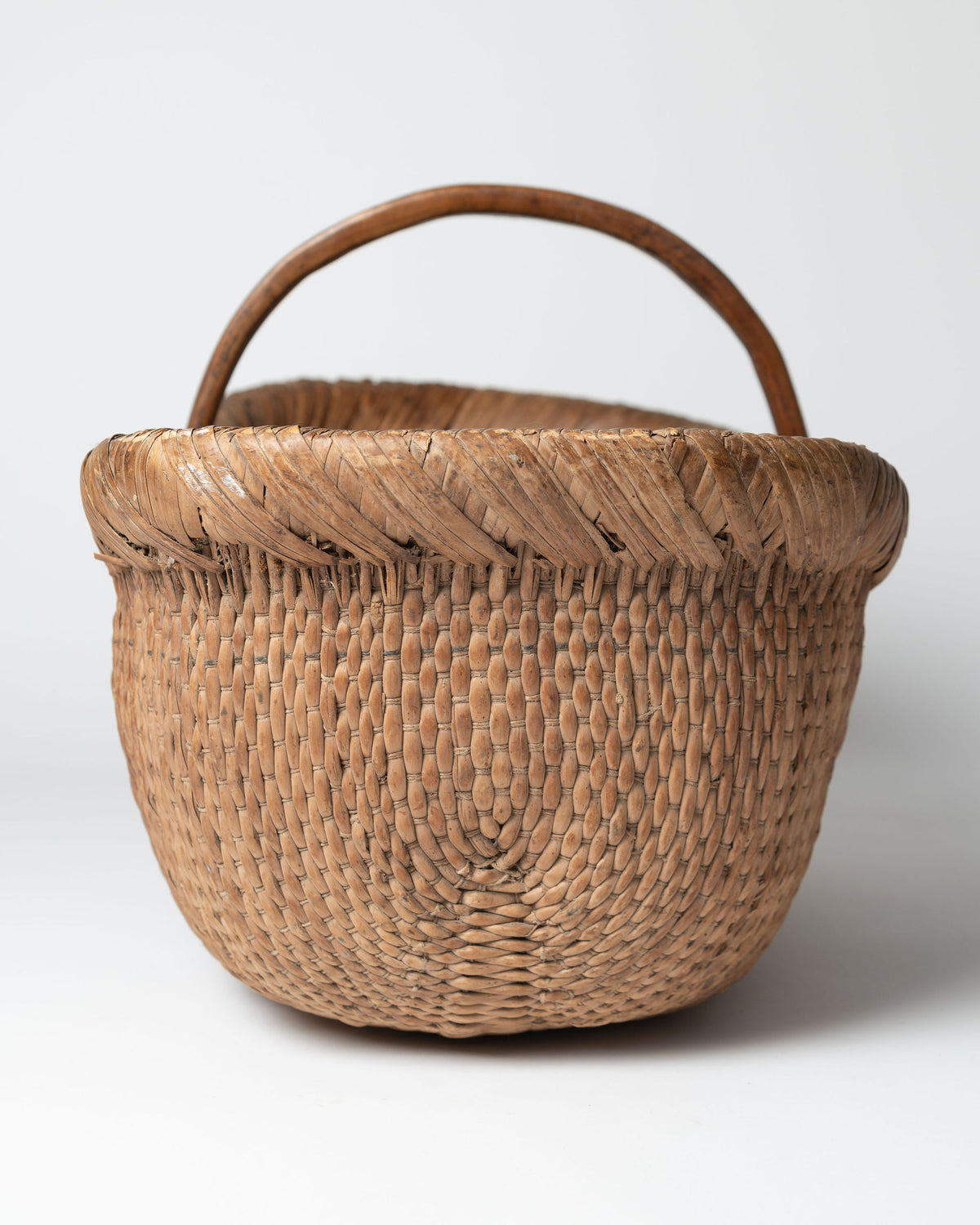 Handwoven antique chinese reed basket