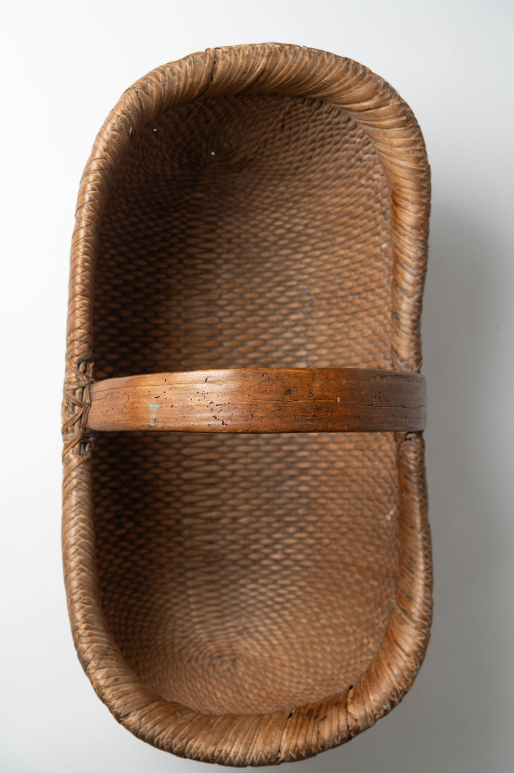Handwoven antique chinese reed basket