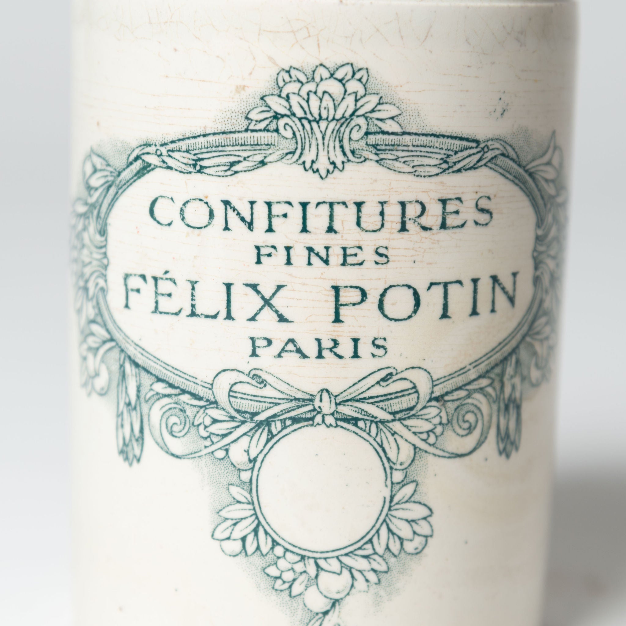 Antique French Felix Potin Confiture pots