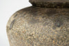 Beautiful large barnacled textured jar lamp with thick Belgian linen shade