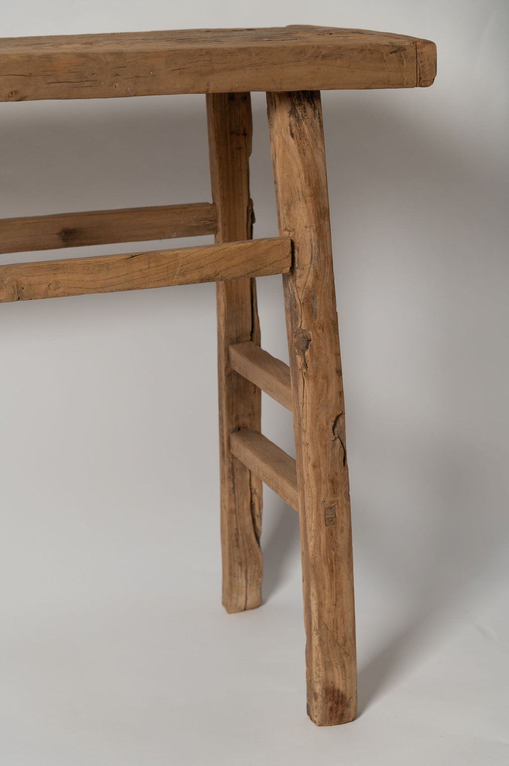Large Rustic old reclaimed elm console table