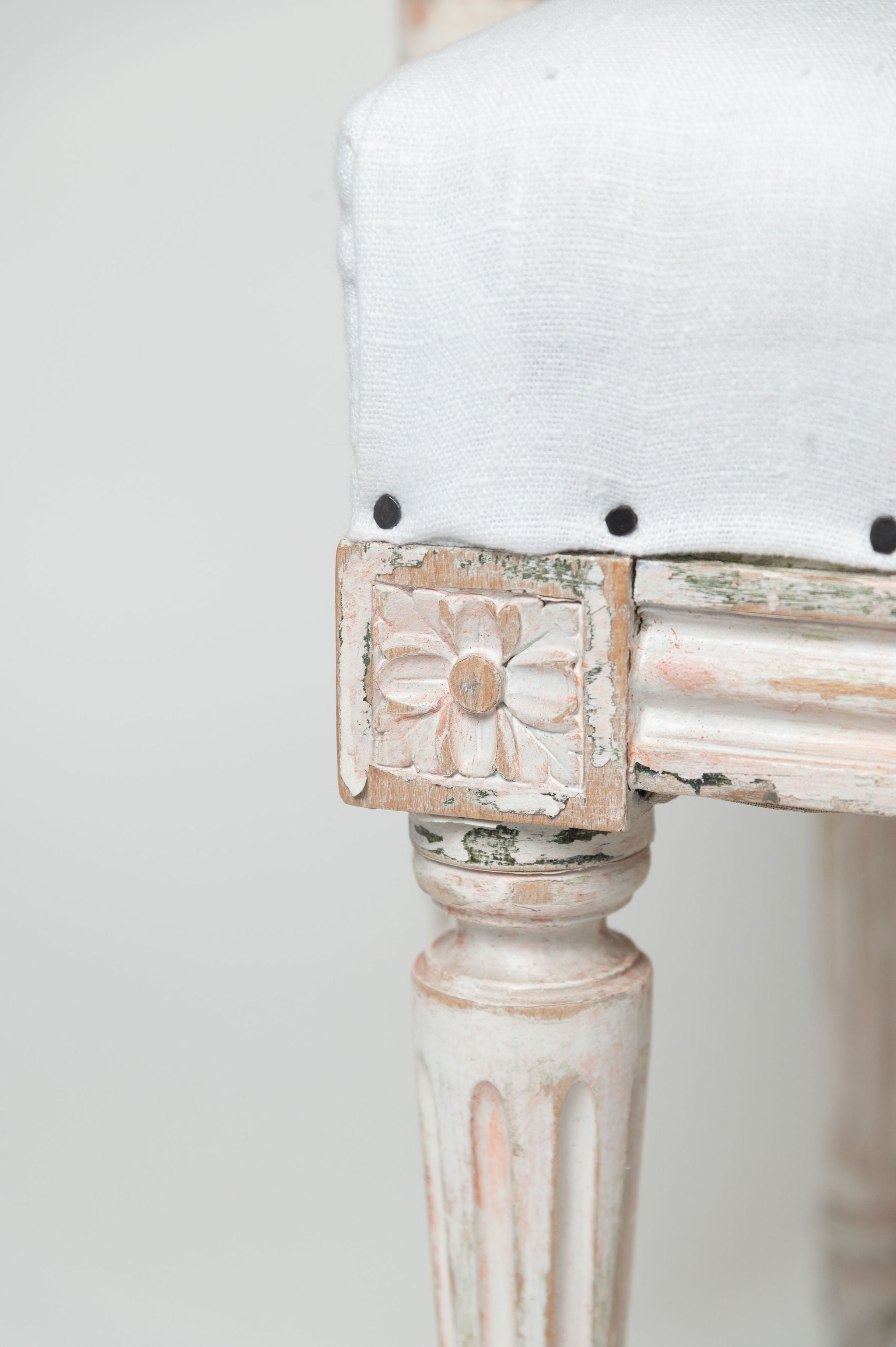 Antique Swedish Gustavian upholstered stools