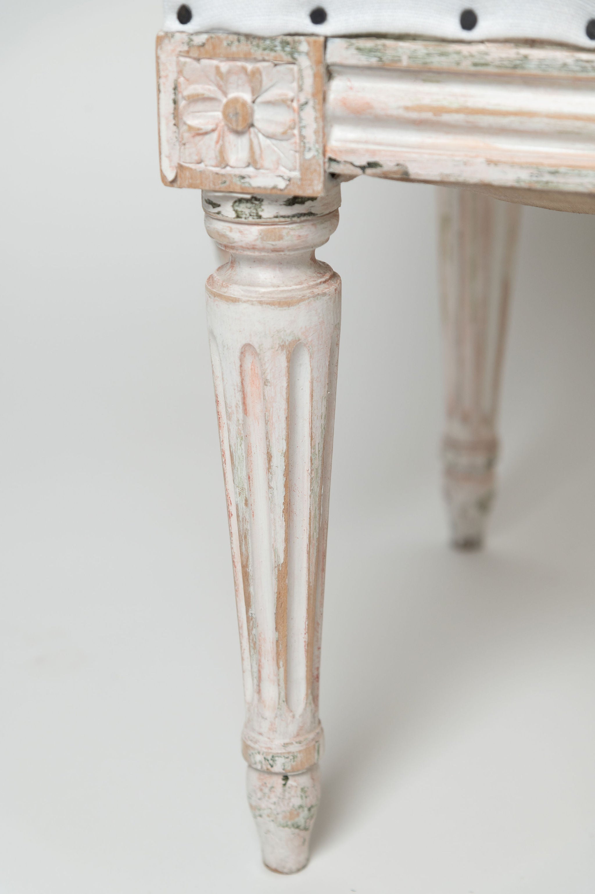 Antique Swedish Gustavian upholstered stools