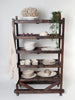 Rare Vintage Industrial Wooden Shoe Rack Trolley