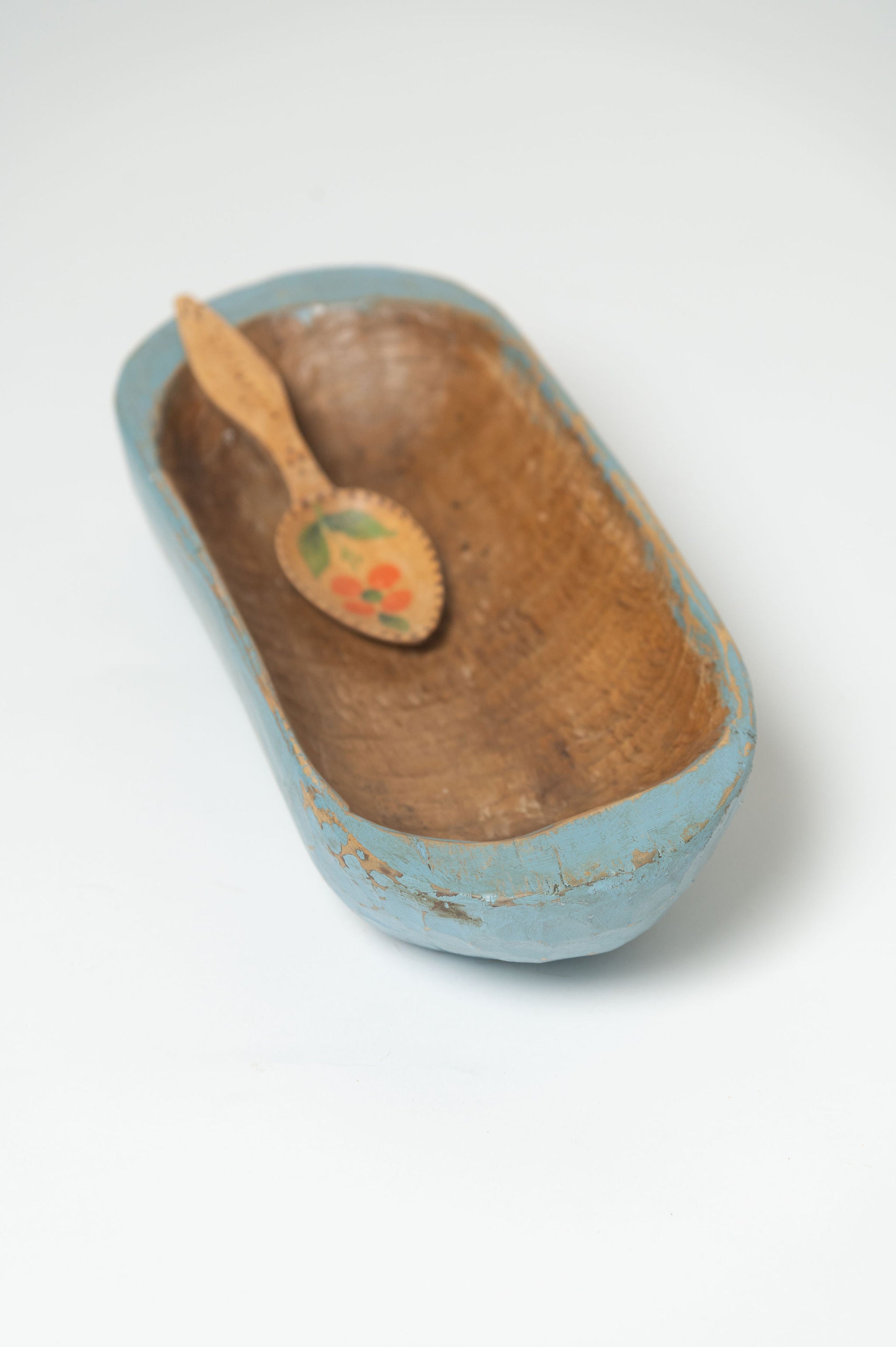 Vintage Swedish Wooden hand painted souvenir spoon