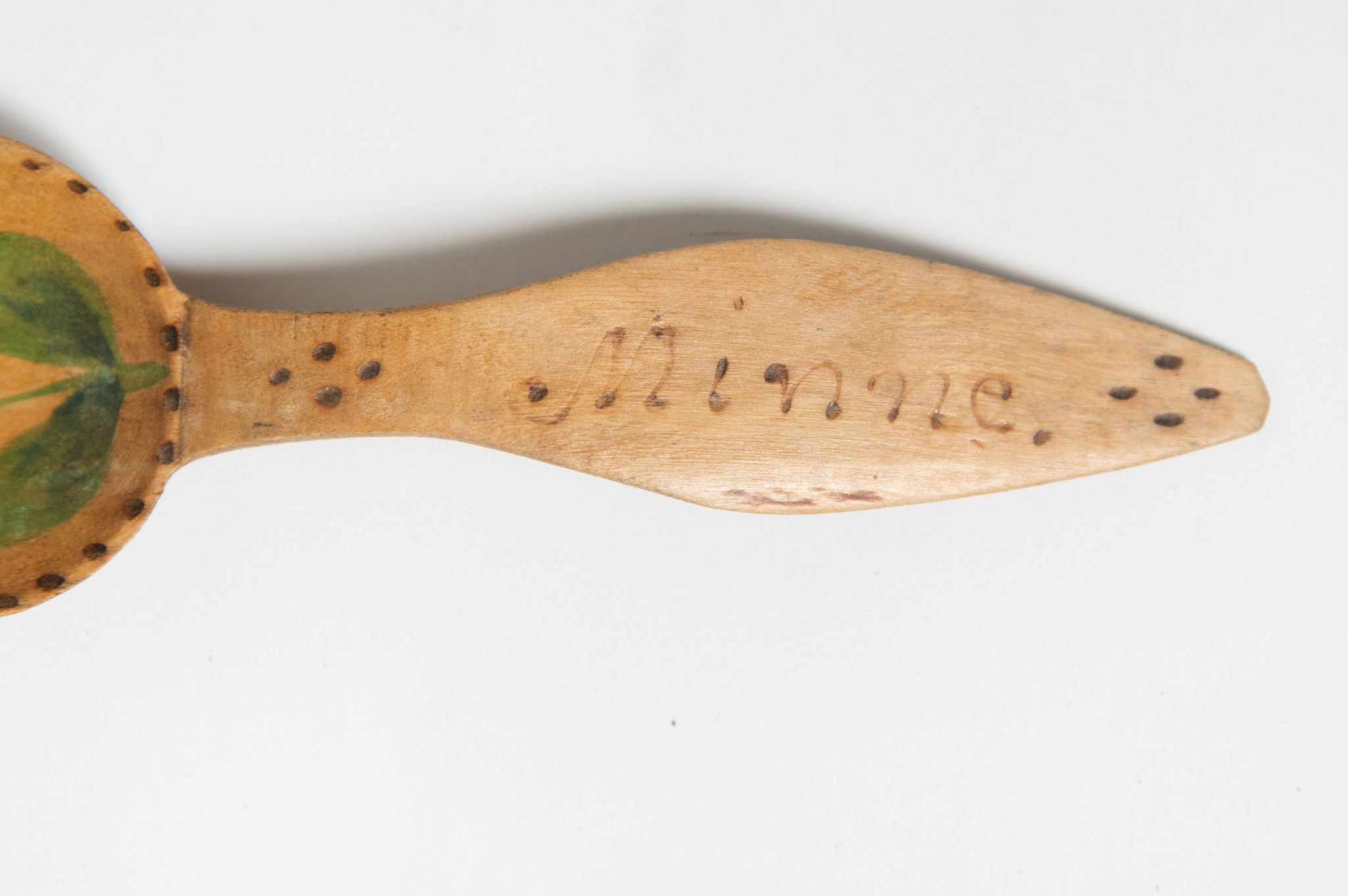 Vintage Swedish Wooden hand painted souvenir spoon