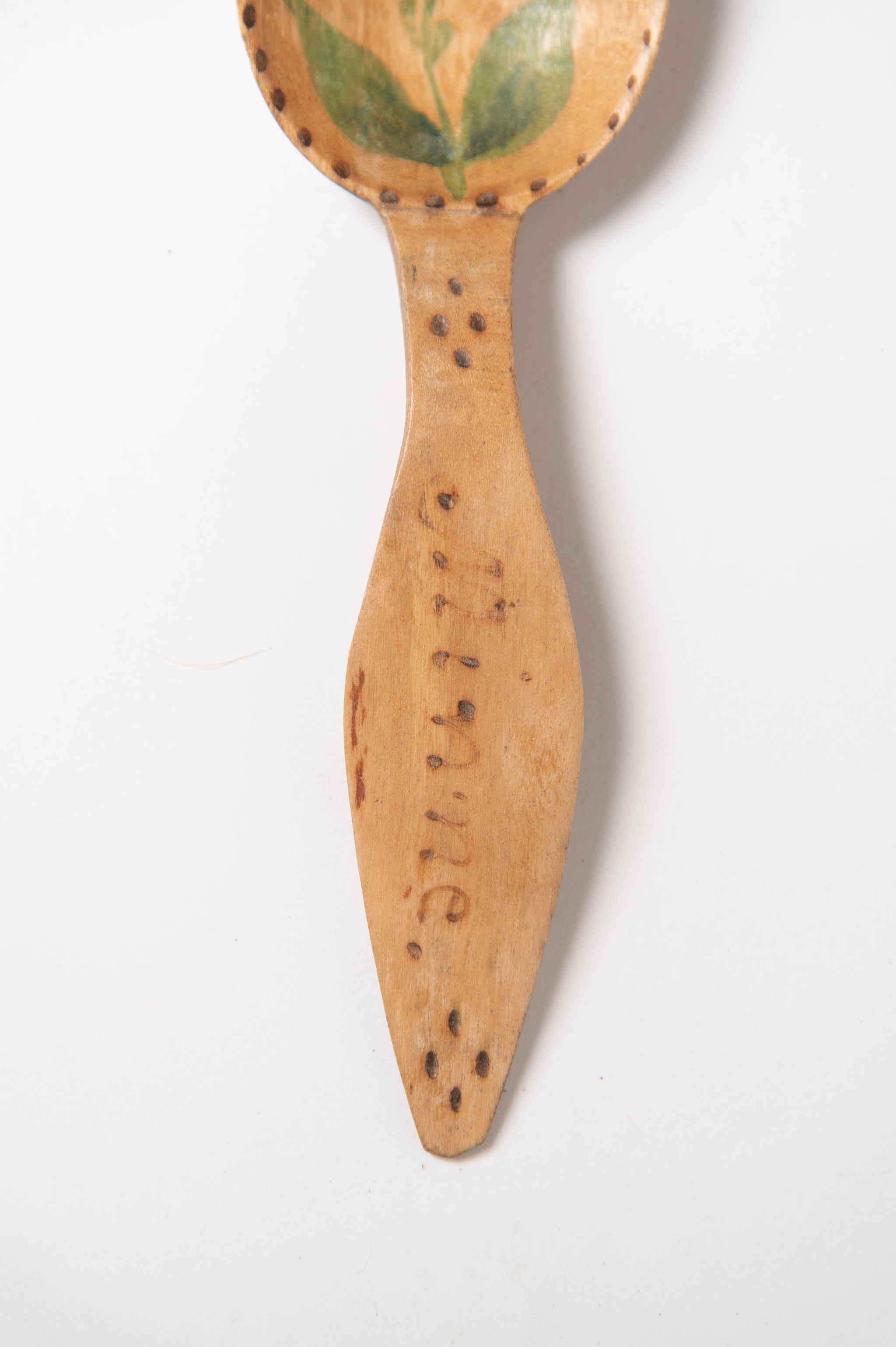 Vintage Swedish Wooden hand painted souvenir spoon