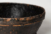 Antique 19th century chinese reed basket, black paint