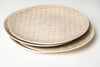 Wonki ware dinner plates in Patterned warm grey