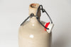 Antique French glazed Stoneware Cider bottle with porcelain cap