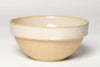 Vintage French Digoin Grespots half glazed stoneware mixing bowl