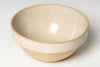 Vintage French Digoin Grespots half glazed stoneware mixing bowl