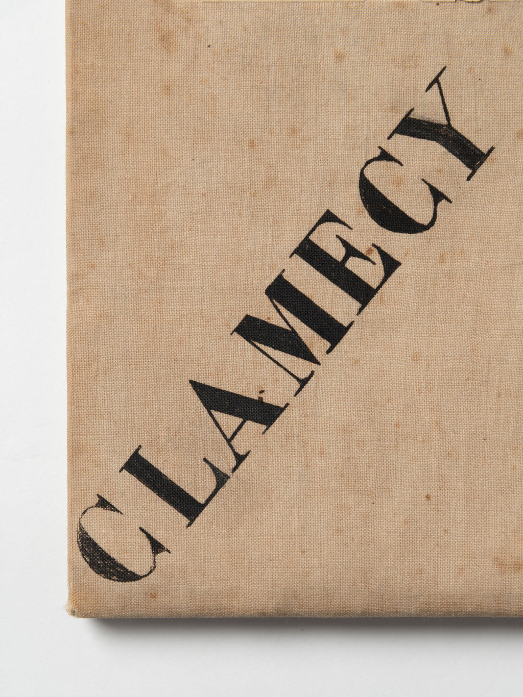 Rare Antique linen fabric backed French Map of Clamecy, dated 1845