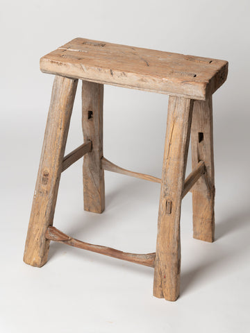 Vintage Chinese elm stool