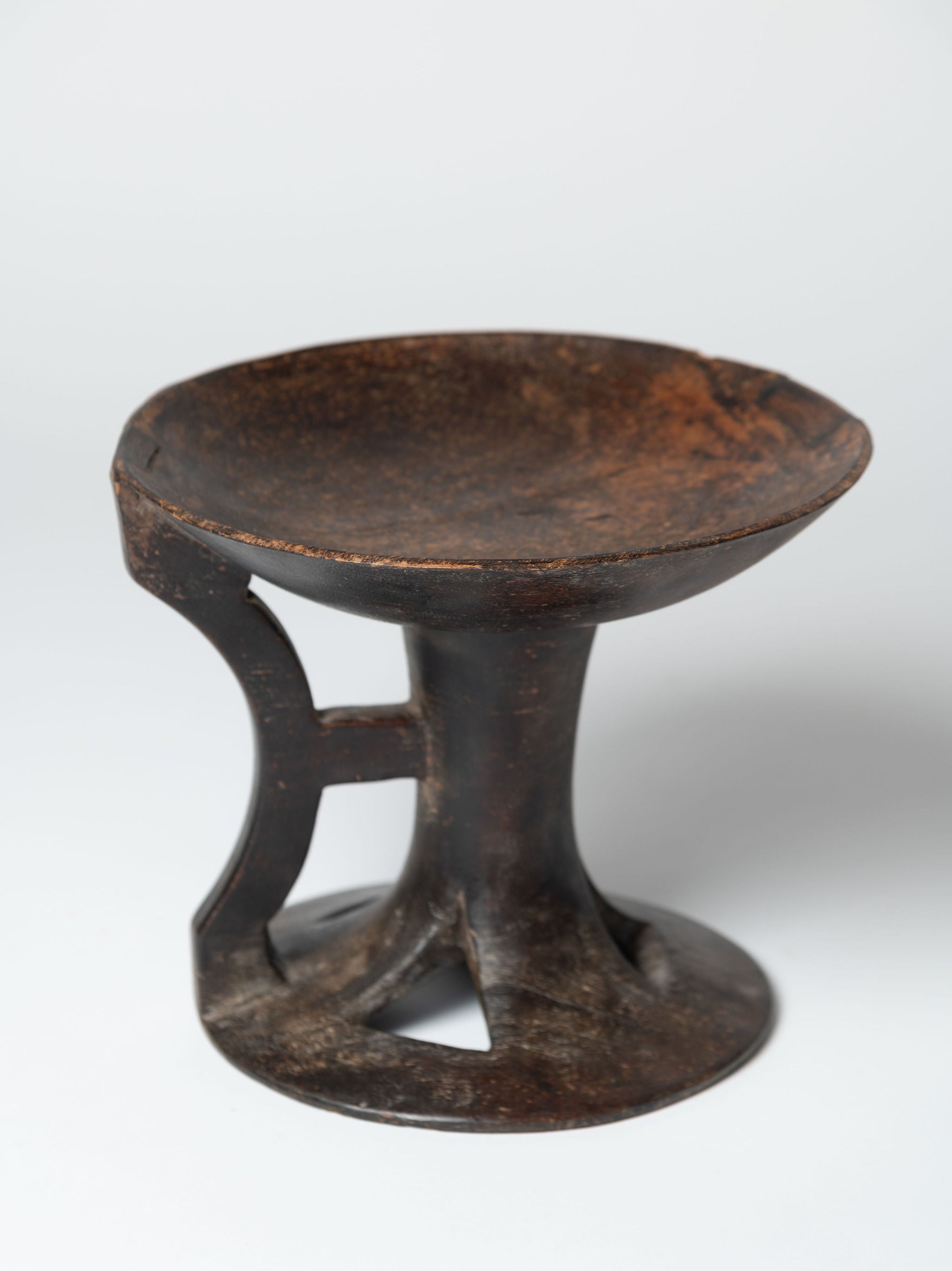 Antique Nagaland wooden pedestal bowls