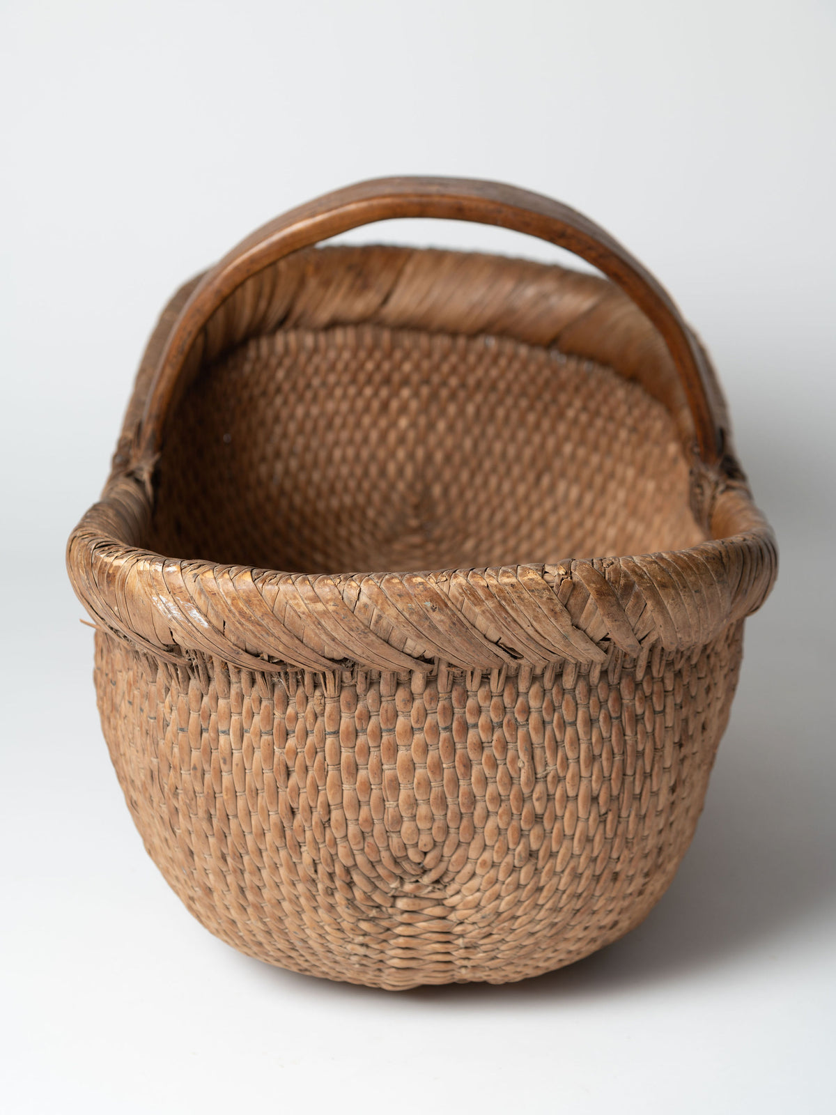Handwoven antique chinese reed basket