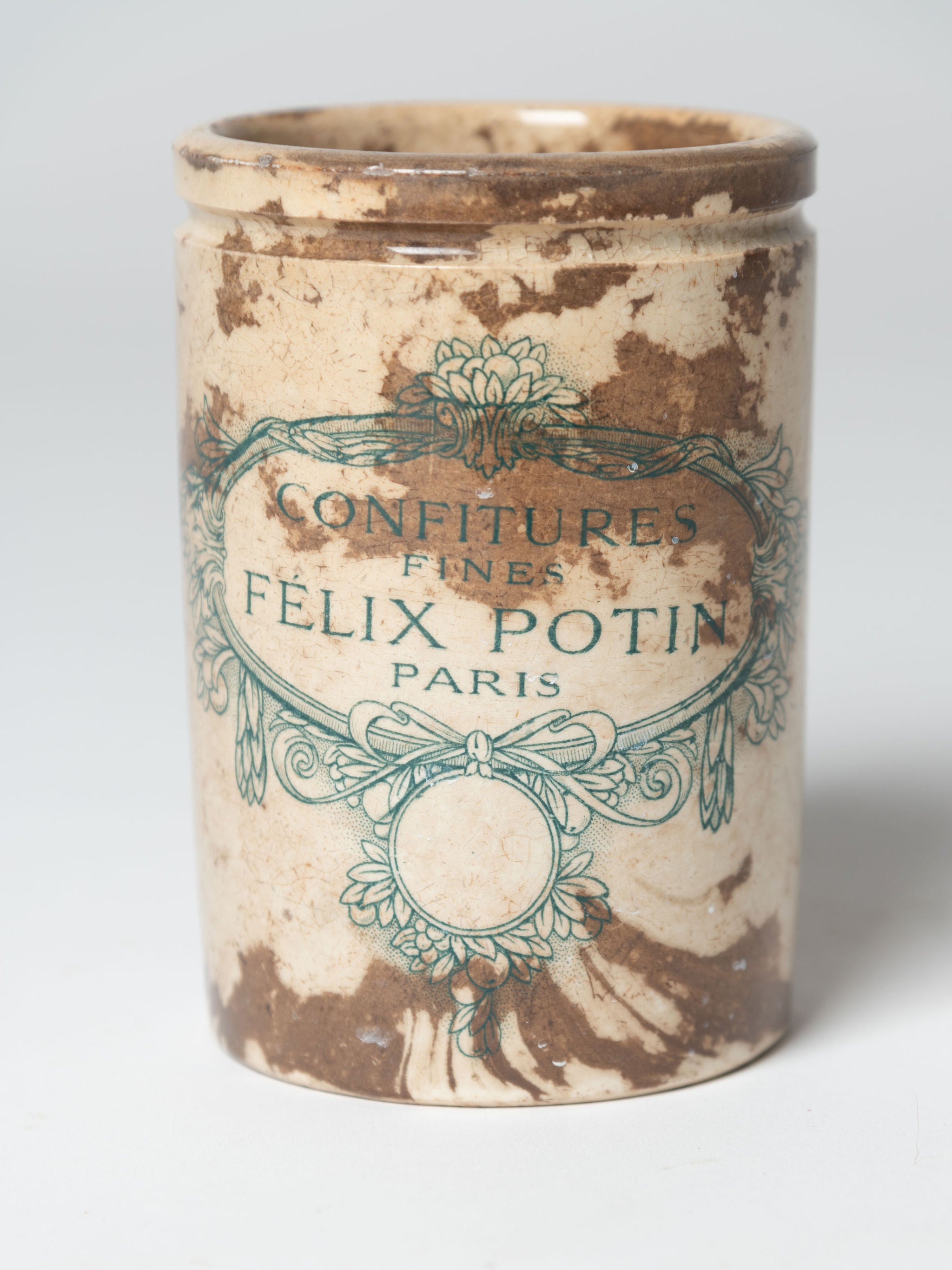 Antique French Felix Potin Confiture pots