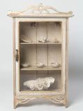 Antique French glazed wall cabinet