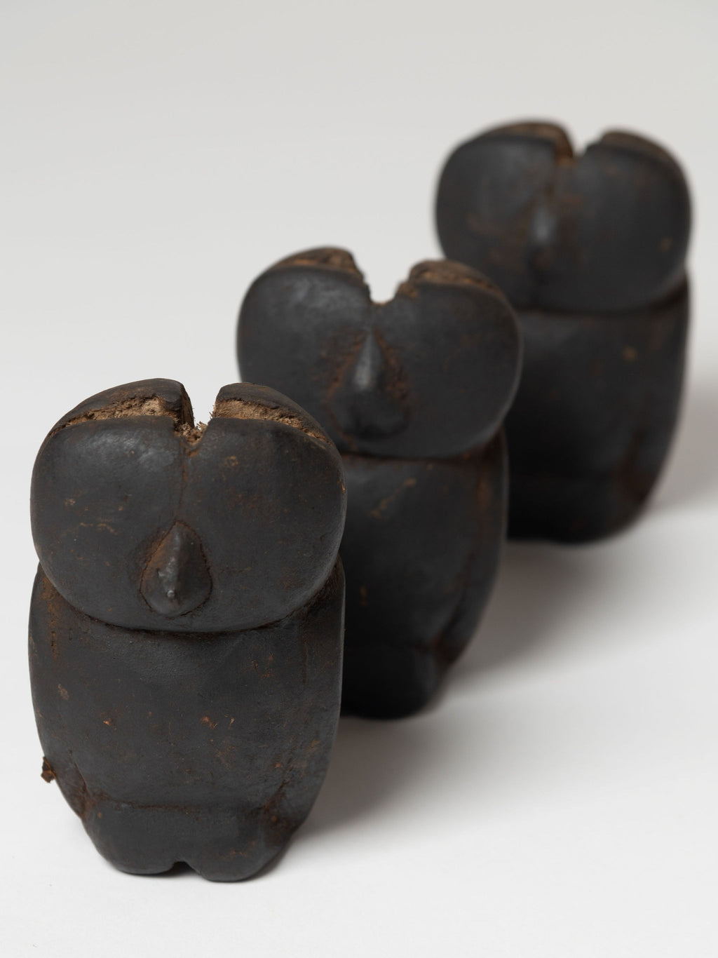 Vintage burmese wooden owl moulds